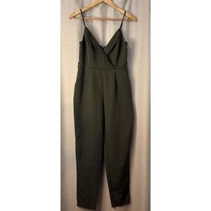 Windsor Green Jumpsuit Spaghetti Strap Women's Size Small Pockets